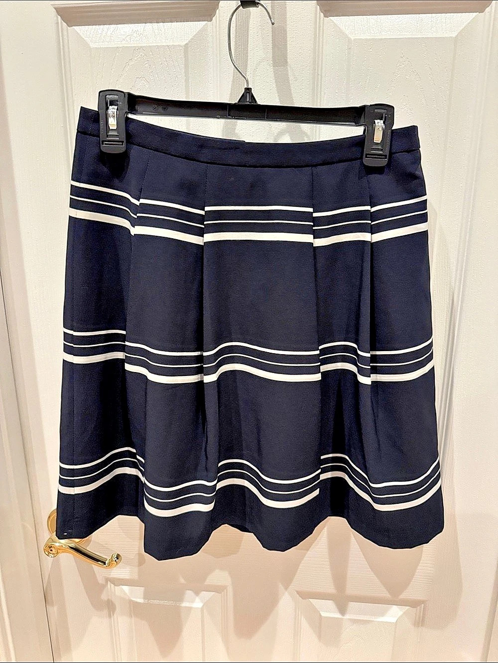 The Limited Striped A-Line Skirt in Blue & White Size XS Like New